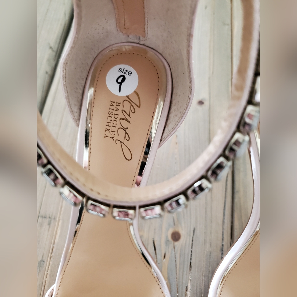 Jewel Badgley Mischka Rhinestone Dress open Toe Pumps, Women's Size 9 M $129 - Picture 4 of 8